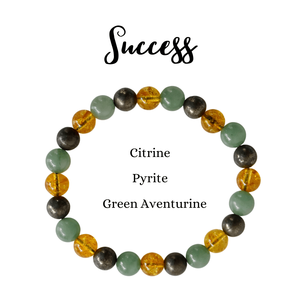 Stylish Fashion Jewelry Attract SUCCESS <b>Crystal</b> Gemstone <b>Beaded</b> Handmade Meditation Intention Bracelet - Product Image 1