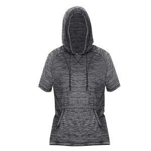 Sudadera con Capucha de Manga Corta para Hombre, Corte Regular, Tejido de Poliéster de Secado Rápido, Color Sólido, Estilo Casual de Verano - Product Image 1