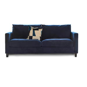 Conjunto de muebles de sofá de jardín para interiores, conjunto de sofá largo, diseño moderno hecho de madera de teca antigua y espuma cómoda y tela lisa - Product Image 6