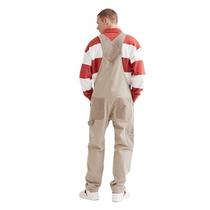 Peto vaquero moderno para hombre, corte ajustado, suave y cómodo, con tirantes ajustables, estilo casual urbano - Product Image 5