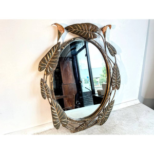 Vintage Look Luxury Metal Wall Mirror for Living Room Golden Polished Metal Mirror <b>Frame</b> at <b>Cheap</b> Price From Indian Supplier - Product Image 1