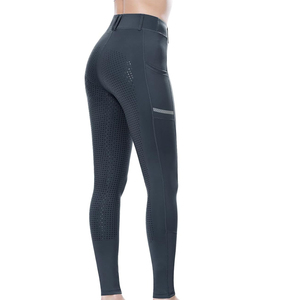 Customized Breeches Women's Equestrian Pants Horse Riding Leggings Silicone Print <b>Knee</b> <b>Patch</b> Ventilated Active Horse Riding Wear - Product Image 3