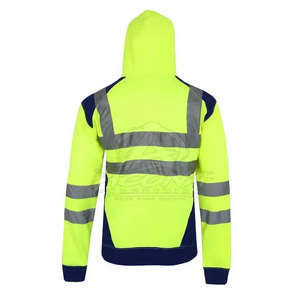 Chaquetas de Trabajo Reflectantes y Transpirables de Talla Grande con Tiras de Alta Visibilidad, Tejido Duradero 100% Poliéster, Cierre Frontal Seguro, CE - Product Image 2