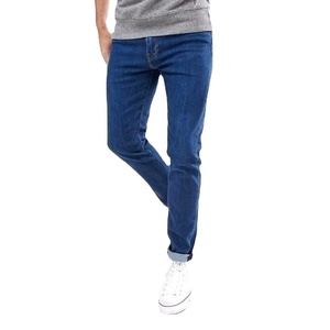 Jeans en denim personnalisés pour hommes, coupe skinny, en coton de haute qualité, OEM, personnalisables, avec fermeture éclair, en coton élasthanne, délavés, collection printemps - Product Image 4
