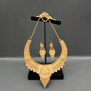 Wholesale 14K 18K 24K Gold Filled Traditional Design Necklaces, Forming Short Necklaces, Brass Gold Plated Fashion Jewelry Set. - Product Image 5