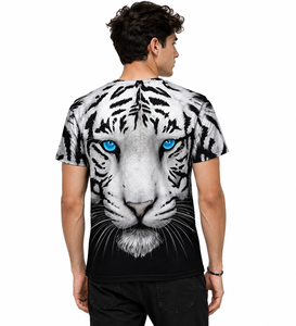 Camiseta Casual para Hombre con Estampado de Puntos Blancos, Manga Larga, Cuello en V, Transpirable, de Poliéster, Diseño Frontal, para Primavera - Product Image 3