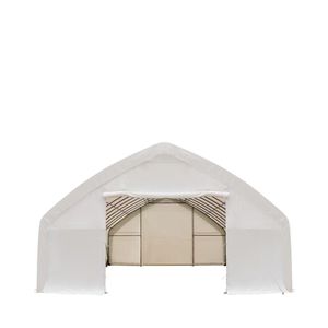 30 'X 50' TMG-ST3050V muro dritto di picco soffitto riparo di stoccaggio con copertura in PVC 17 oz resistente e porte di azionamento - Product Image 2