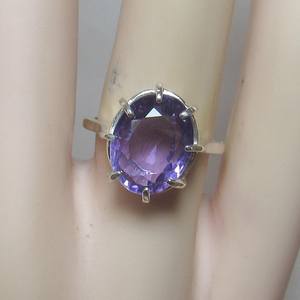 Handmade Natural Amethyst <b>Ring</b> 925 Sterling <b>Silver</b> Oval Cut <b>Statement</b> Gemstone <b>Ring</b> Jewelry for Women Wholesale - Product Image 3