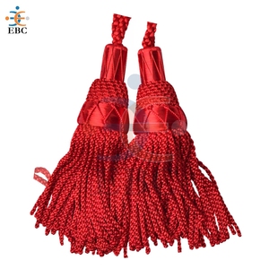 ชุดสายเบเกอร์ไปป์ผ้าไหมพู่ที่สง่างามพร้อมสายถักสำหรับเล่นดนตรีเบเกอร์สายขนสัตว์หรือผ้าไหมพู่ทำด้วยมือ - Product Image 1