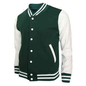 Custom Men's Winter Letterman Jacket Leather/Cotton <b>Fleece</b> Breathable Eco-Friendly Casual - Product Image 1