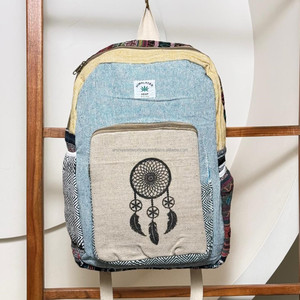 Mochila para exterior de cáñamo 2025 ecológica, mochila personalizada de yute para ordenador portátil para hombres y mujeres, mochilas escolares de viaje, novedad de 100% - Product Image 2