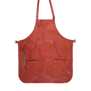 Tablier en cuir pour barbier - Cuisine - Vêtements de travail - Tablier de chef / Beaux tabliers entièrement en cuir pour hommes/femmes - Product Image 1
