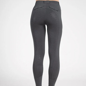 Leggings de yoga taille haute pleine longueur avec poches, respirants, en Spandex et Nylon, sans coutures, couleur unie - Product Image 4