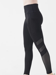 Women High Waist Mesh <b>Leggings</b> <b>Pocket</b> Gym Workout Tights Women Yoga Fitness <b>Leggings</b> Mesh Panel Activewear Pants High Rise - Product Image 3