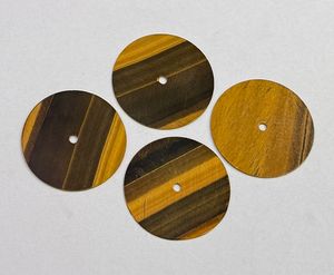 Natural Tiger Eye Gold Flat Cut Watch Dial 31.50 mm 0.6 mm Thickness One Sided Polished Watch <b>Face</b> - Product Image 4