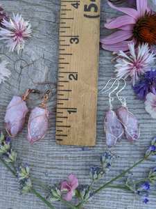 Pendientes de Cuarzo Aura Arcoíris, Pendientes de Cristal Aura Rosa de Alta Calidad - Product Image 6