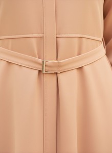 Elegante Vestido Maxi Musulmán para Mujer, Manga Larga, con Cinturón, Estilo Abaya Modesto, Diseño Liso Informal, Vestido Largo - Product Image 3