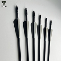 Flèches en fibre de verre pour entraînement au tir à l'arc, 80 cm, 400 spine, flèches de pratique sur cible avec composants remplaçables