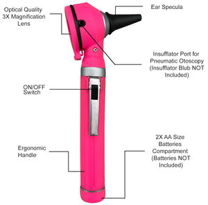 Elegante Mini Otoscopio de Bolsillo con Fibra Óptica LED, Funciona con Batería, Kit Portátil de Examen y Diagnóstico de Oído, Nariz y Garganta - Product Image 1