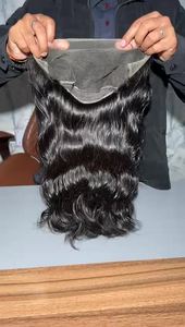 Peluca de Cabello Humano Indio Real de Primera Calidad, Textura Ondulada Natural, Encaje HD, Directo de Fábrica - Product Image 3