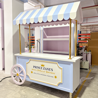 Chariot à bonbons personnalisé avec roues, chariot de présentation de desserts pour mariage, anniversaire, baby shower, décoration de fête, location pour événements
