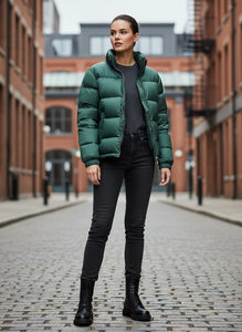 Premium <b>Light</b> Weight Winter <b>Puffer</b> <b>Jacket</b>-Stand Collar & Front Logo Water-Resistant & Windproof Men's - Product Image 4