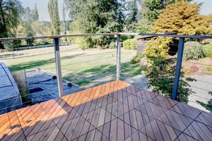 Azulejos de cubierta de madera de acacia modernos de alta calidad 6 listones Suelo de patio al aire libre Suave 12mm de espesor para jardines - Product Image 4