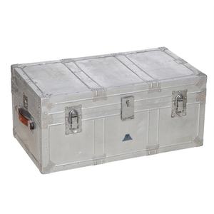 Premium Handmade Modern Metal Iron Large Storage Trunk with Lockable Lid for Clothing and <b>Blanket</b> Storage and Rustic Home Decor - Product Image 6