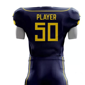 Ensemble d'uniformes de football américain sublimés avec des couleurs résistantes à la décoloration et un tissu de qualité supérieure Uniforme de football américain personnalisé - Product Image 4