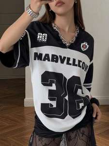 เสื้อฟุตบอลแขนสั้นทรงโอเวอร์ไซส์สำหรับทุกเพศ ขายดีประจำปี 2026 รับสกรีนโลโก้แบบซับลิเมชั่น เสื้อยืดผู้ชายขายส่ง - Product Image 2