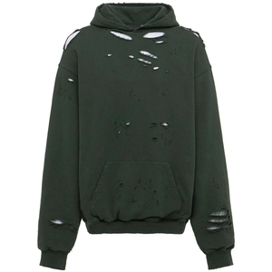 Nueva Llegada: Sudaderas con Capucha para Hombre, Diseño Desgastado con Bordado, Felpa, Poliéster y Algodón, Logotipo Personalizado, Ropa Urbana Transpirable - Product Image 1