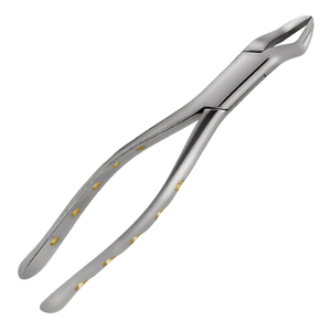 Pinzas de Extracción Dental # Herramienta de Extracción Quirúrgica Manual Ergonómica de Acero Inoxidable 88R Upper 1st 2nd Molars Gold Python Grip - Product Image 1