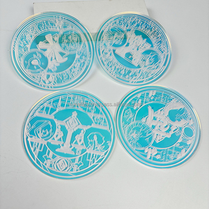 Posavasos Rectangular Clásico de Acrílico y Cerámica Holográfica Ecológica, Personalizado con Impresión, Diseño de Marca, Japón - Product Image 1