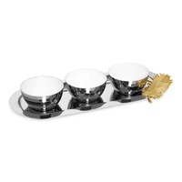 Collection Ramadan : Bol à dattes moderne de luxe poli, certifié CE, avec logo personnalisé, artisanat décoratif en métal écologique