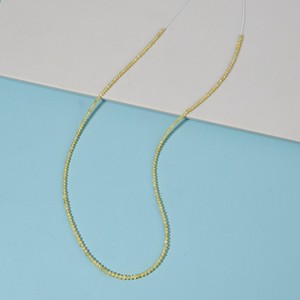 Collier Mala en diamant jaune naturel de 25 carats, authentique, taille ronde, avec pierres précieuses jaunes scintillantes extraies de la terre - Product Image 2