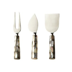 Premium Mother Of Pearl Cheese Knife Set Stainless Steel MOP Handle Charcuterie <b>Board</b> <b>Tools</b> Handcrafted Tableware Wholesale - Product Image 3