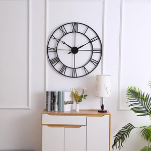 Horloge murale élégante à chiffres romains, grande horloge décorative pour salon, bureau à domicile, ferme, décoration murale intérieure classique - Product Image 3
