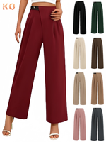 Pantalon droit décontracté pour femme, hiver, extérieur, 100% coton, respirant, séchage rapide, confortable, taille mi-haute, longueur intégrale, couleurs personnalisables