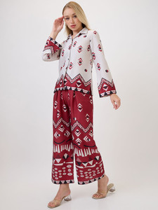 Ladies Summer Two-Piece Full Sleeve Long Dress Breathable Eco-Friendly Floral Printed Casual Women Direct Manufacturer - Product Image 3