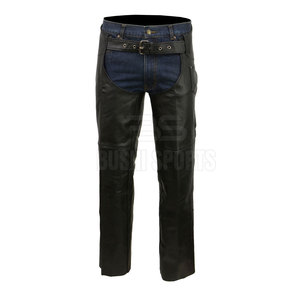 Chaps en cuir pleine fleur professionnels, coupe confortable, avec coutures durables et finition de qualité supérieure - Product Image 5