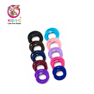 Coleteros elásticos sin costuras, negros, de 5.5 cm, versátiles, juego de 5 piezas - Product Image 1
