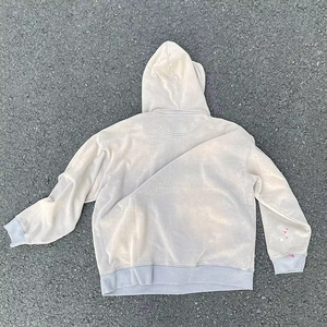 เสื้อฮู้ดดี้ผ้าฝ้าย 100% คุณภาพสูง สไตล์วินเทจ ล้างสีแบบพิเศษ ทรงโอเวอร์ไซส์ สำหรับผู้ชาย ลายสแปลช ดีไซน์เรโทร ผ้าเฟรนช์เทอร์รี่ - Product Image 2