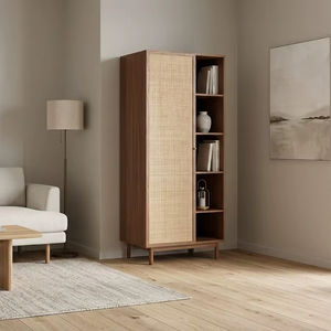 Silla de Comedor Khan Square de Madera de Teca, Estilo Escandinavo Moderno y Minimalista, Acabado Natural, Decoración para Hogar y Oficina - Product Image 1