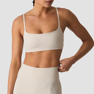 Sujetador Deportivo de Color Sólido de Secado Rápido para Mujer, para Fitness, Entrenamiento, Running, Yoga, con Tirantes, Cuello en U, Sin Costuras - Product Image 4