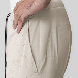 Shorts Bermuda en Coton Uni pour Homme, Taille Mi-Haute avec Cordon de Serrage, Vêtement de Sport Écologique, Séchage Rapide, Respirant, Tricoté - Product Image 3