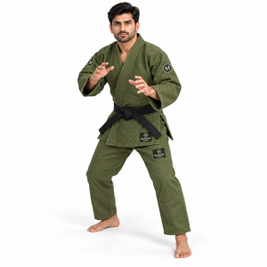 Uniforme de Judo Premium 100% Algodón Antibacterial que Absorbe la Humedad, Conjunto de Chaqueta y Pantalón Resistentes para Artes Marciales Profesionales - Product Image 3