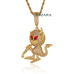 Pendentif singe en argent 925 plaqué or 18 carats avec moissanite, unisexe, style hip-hop, pour usage quotidien, breloque à thème animal, cadeau certifié - Product Image 3