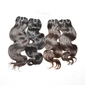 Cabello Virgen 100% Barato, Extensiones de Cabello Humano Remy Indio de 10-36 Pulgadas de Largo, con Cutícula Alineada, Ondulado - Product Image 1