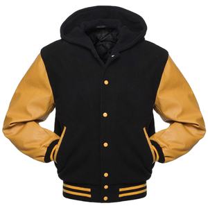 Best Quality Winter Wool <b>Jacket</b> Customizable Red Varsity Letterman Style for Men Women Stand Chenille Embroidery PU Material - Product Image 1