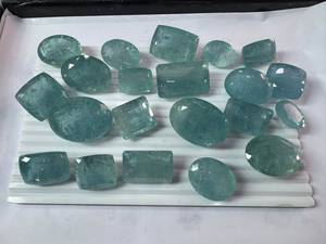 TASBIYA GEMS Aguamarina Natural 30-100 Quilates, Corte Esmeralda/Ovalado/Pera, Certificación de Terceros, Gemas Sueltas Pulimentadas para Joyería - Product Image 4